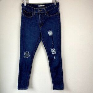 Levi's 311 Shaping Skinny Dark Distressed Jeans 30